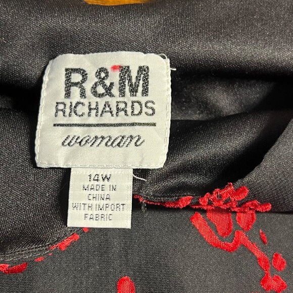 Vintage Y2K Fairy Grunge Sheer Overlay Whimsigoth Witchy Top Black Red Size 14W - Picture 5 of 11